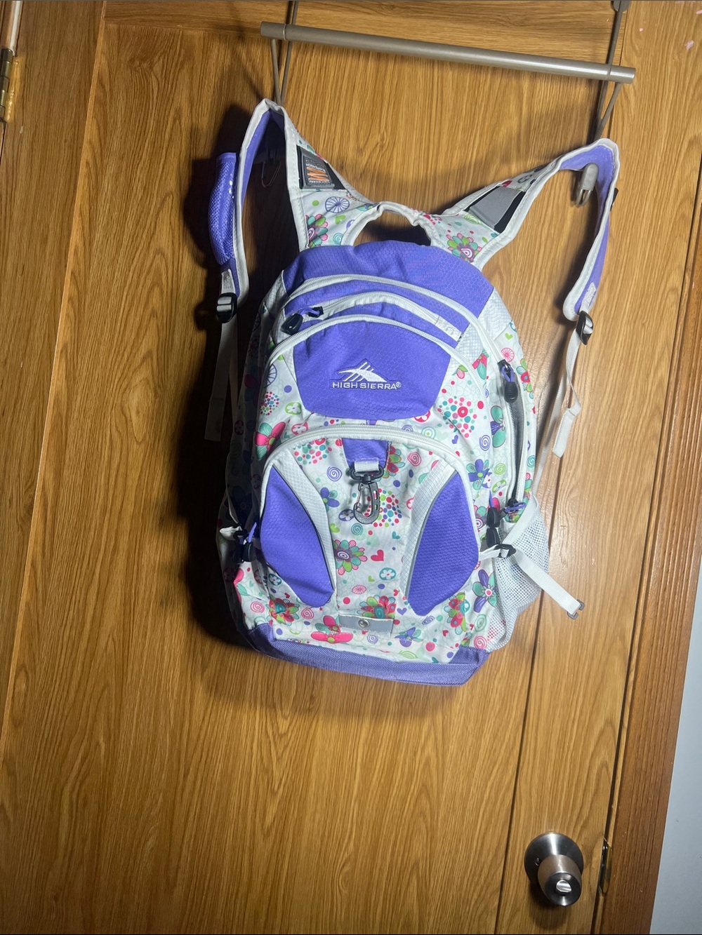 High Sierra Kids Lavender Purple Floral Backpack